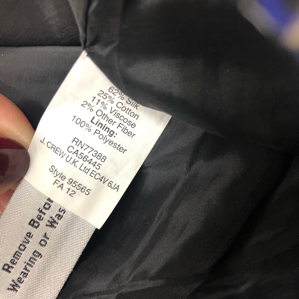 J Crew Postage Stamp Mini Skirt Navy Tweed Lurex 4 - Picture 8 of 9